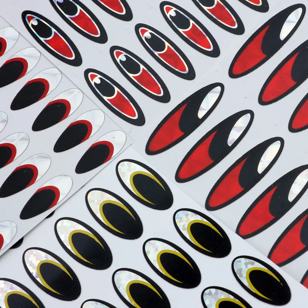 2024 Laser Fish Lure Eyes Flash Flat Stickers Lase metal lure eyes DIY Jigs Crafts Fishing Bait Eyes