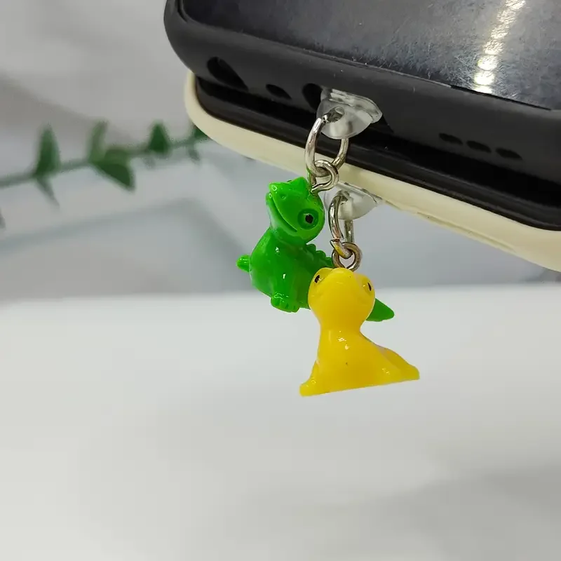 

1Pcs Creative Cute Mini Resin Lizard Pendant Dust Plugs for Mobile Phone, Tablets, Laptops with Type-C & Lightening Port