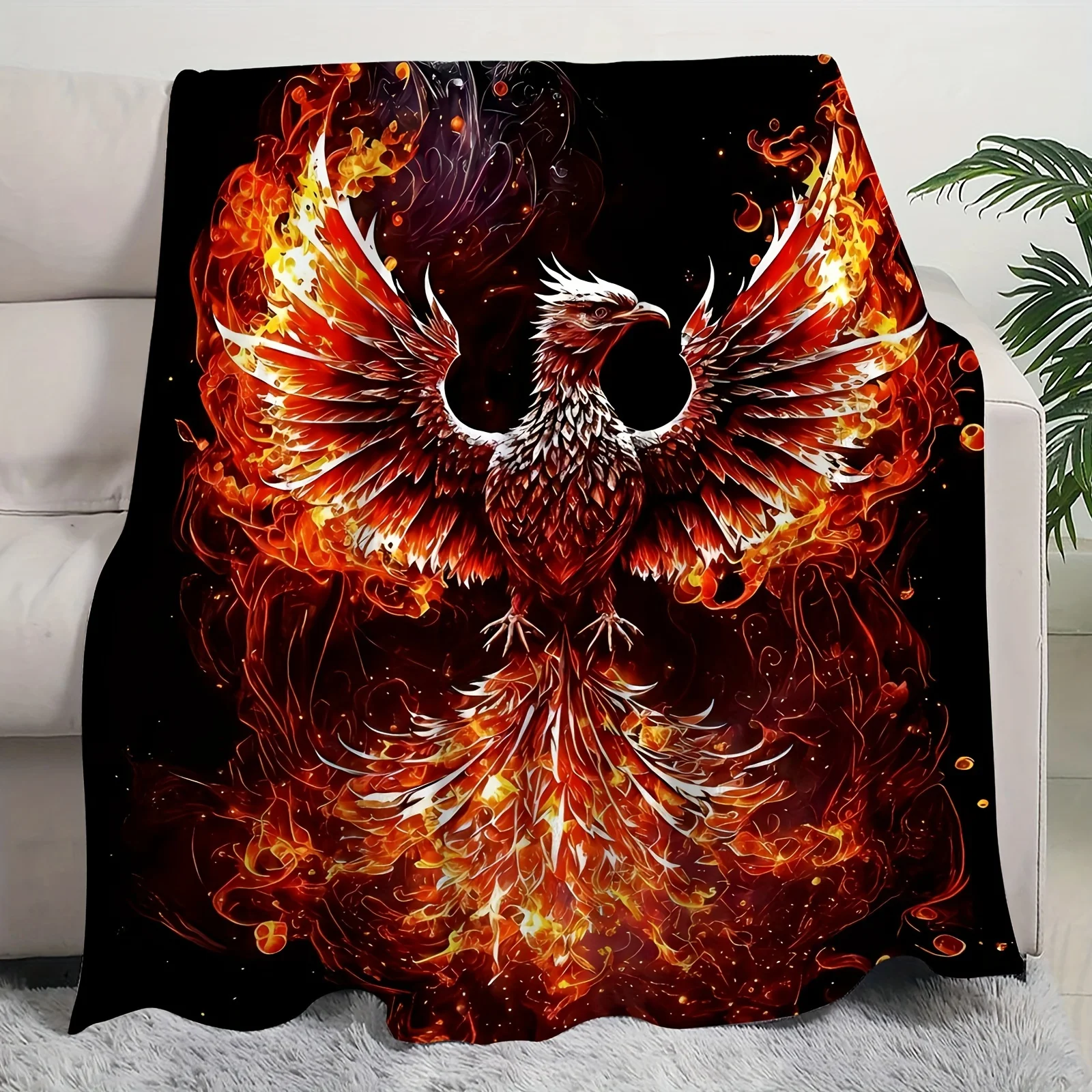 1pc Oracle Positivity Mindfulness Spirituality Beautiful Phoenix Blanket