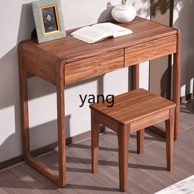 LH solid wood dresser Chinese simple home bedroom hanging mirror small apartment dressing table