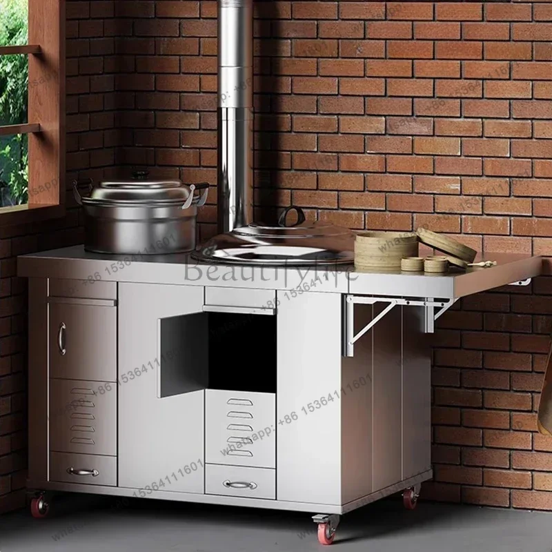 LSKitchen Stainless Steel Barbecue Grill Patio Heaters Mini Velo Firewood Stoves Cooking Outdoor Heating Supplies Chauffage FYPH