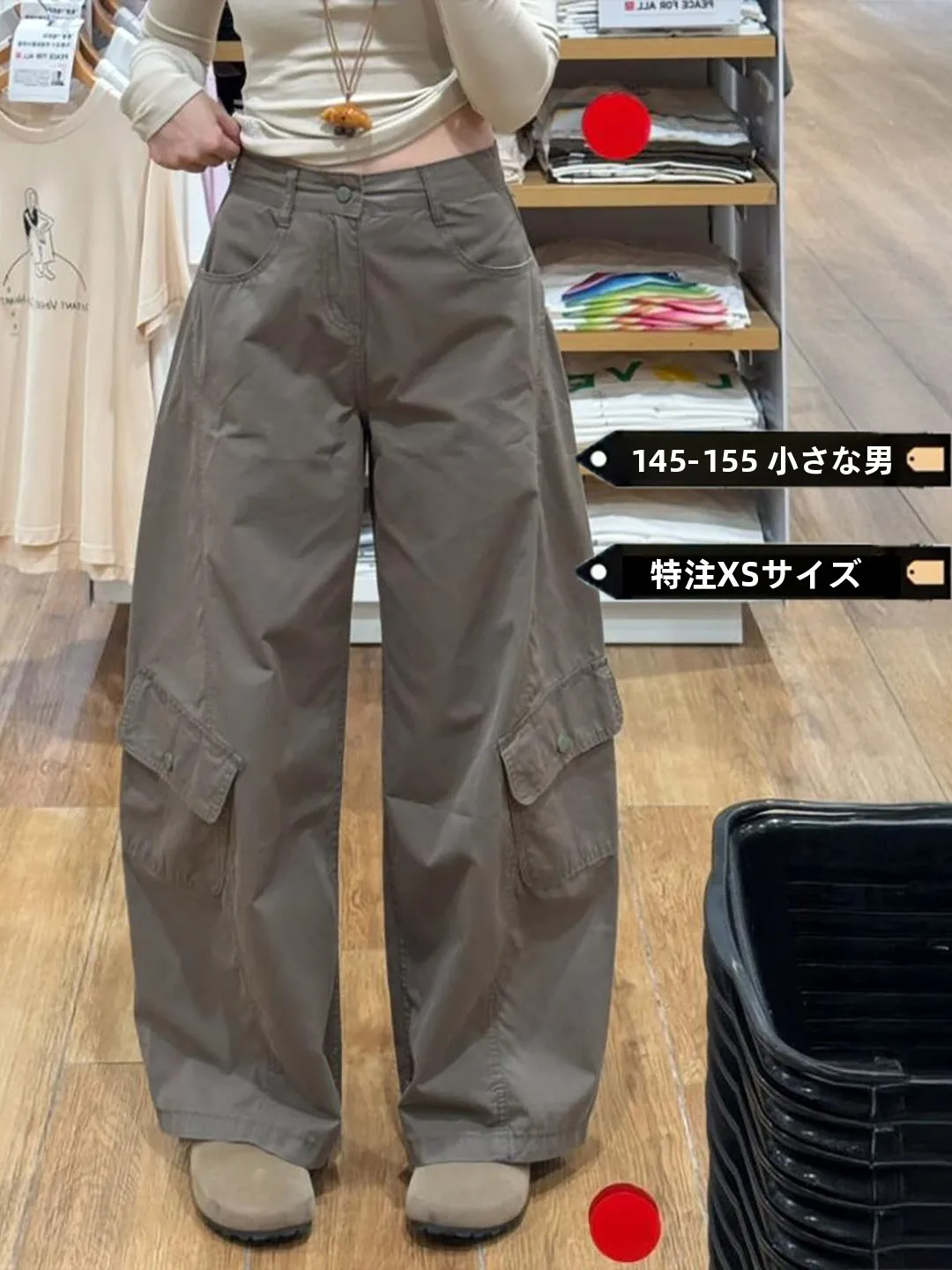 Slim Fit American Retro Grey Green Workwear Denim Pants Women Summer Thin Loose Wide Leg Versatile Knife Trendy WJ607