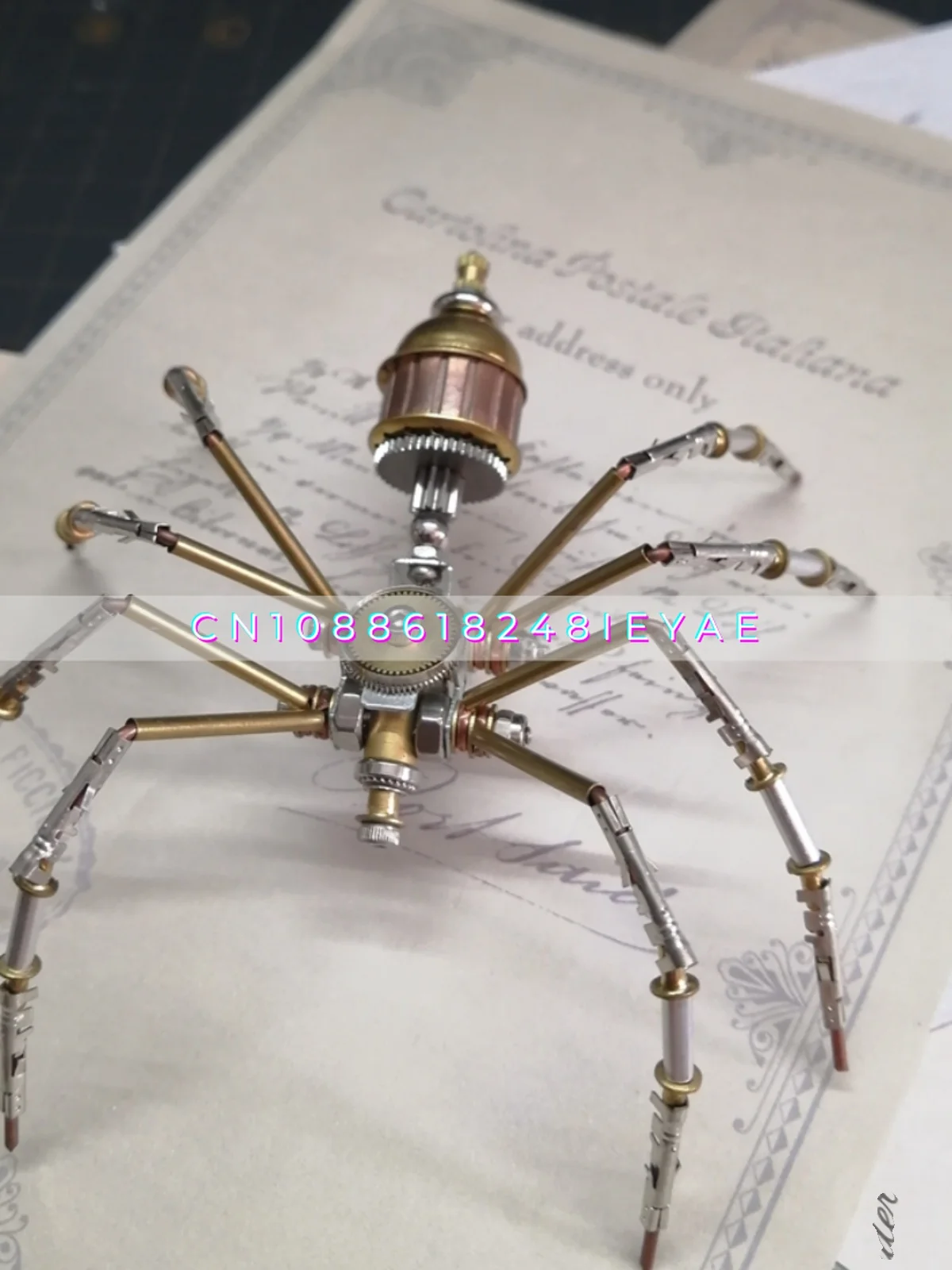 Steampunk Metal Assembly Model Mechanical Insect Little Spider Creative Handmade DIY Boy Birthday Gift