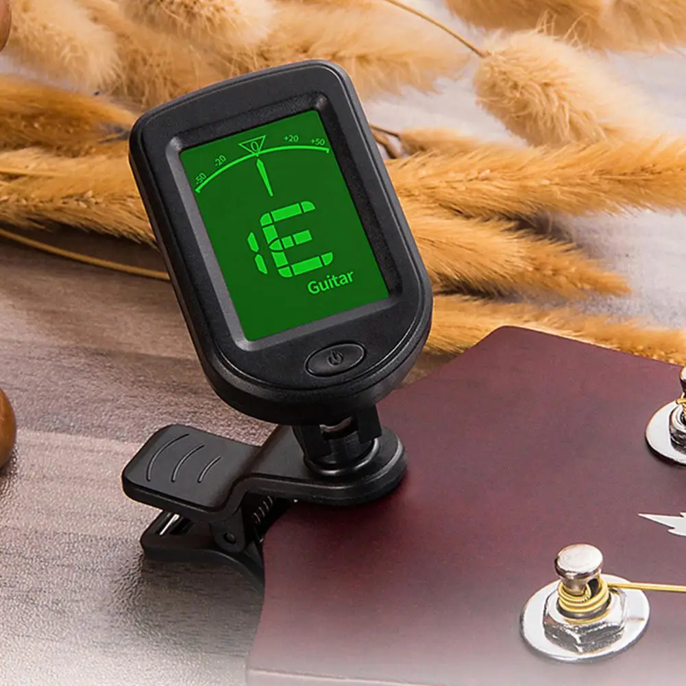 Guitar Tuner Anti-Slip Sensitive Accurate ABS Digital Fast Tuning For Bass Ukulele Violin