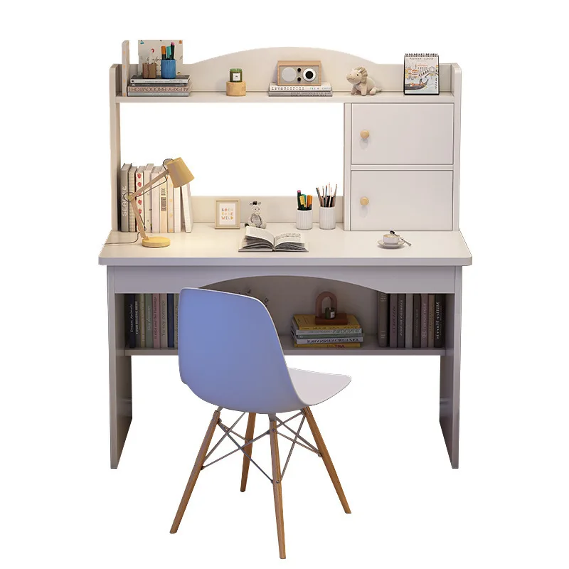 

Desk bookshelf integrated simple modern desktop computer desk bedroom learning writing desk