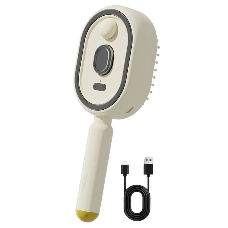 A83G-Electric Massage Hair Brush, Rechargeable Detangling Electric Steam Brushs For Hair For Reduce Frizz, Nourishes Hairs