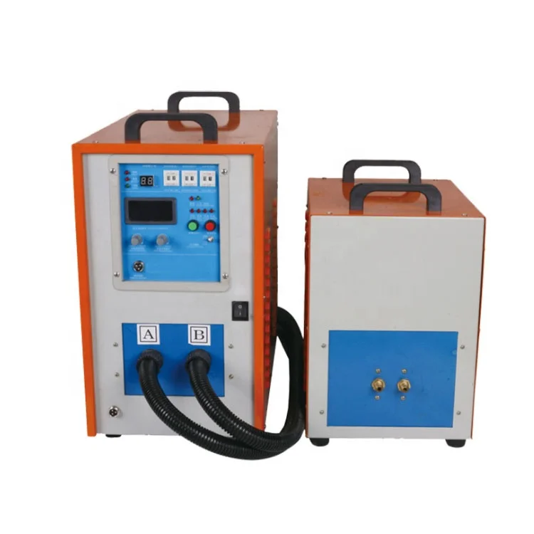 Induction coil heating furnace with medium frequency available