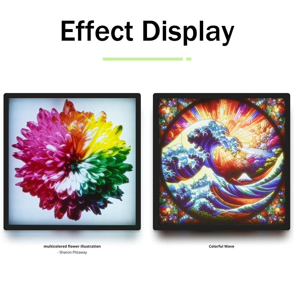 For Bambu Lab Lithophane Led Panel CMYK LED Backlight Board PLA Basic CMYK Lithophane Bundle 3D Print Lithophane Photo