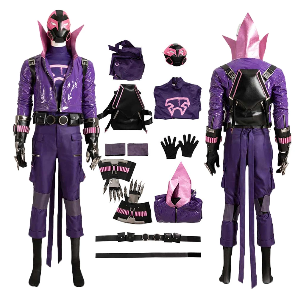 

Movie Super Hero Cos Prowler Cosplay Costume Outfits Fantasy Top Pants Sets Halloween Carnival Suit Accessories For Men Roleplay