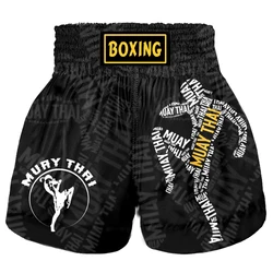 Pantaloncini Muay Thai personalizzati uomo donna pantaloni da allenamento da competizione professionali MMA Bjj stampato Fitness Sportswear T Shirt tuta da boxe