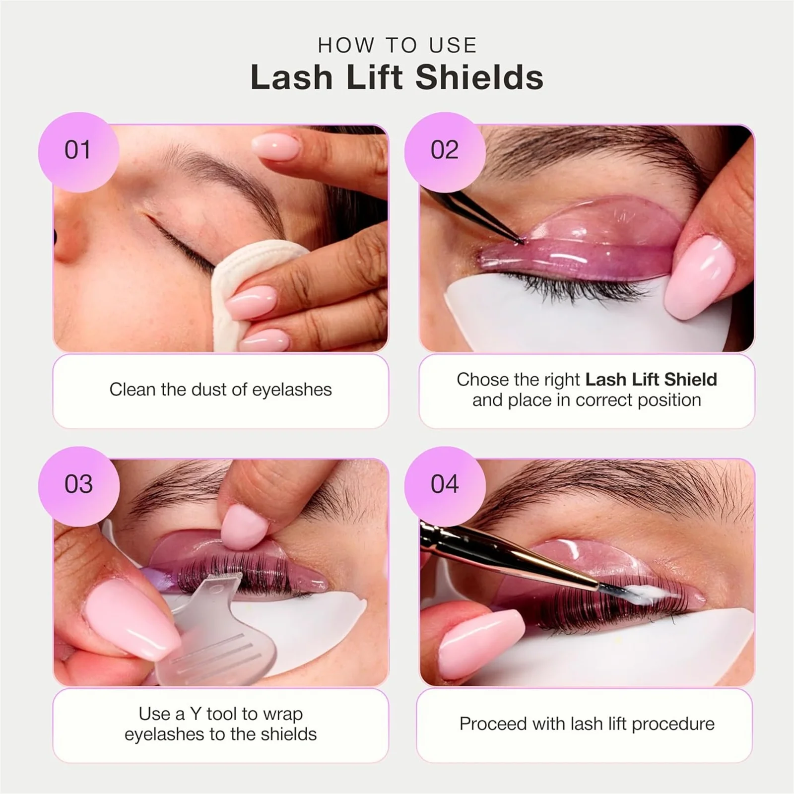 Libeauty Glue Free Silicone Eyelash Rod Pads Sticky Lashes Lift Shield Lifting 3D Eyelash Curler Makeup Tools & Accessories