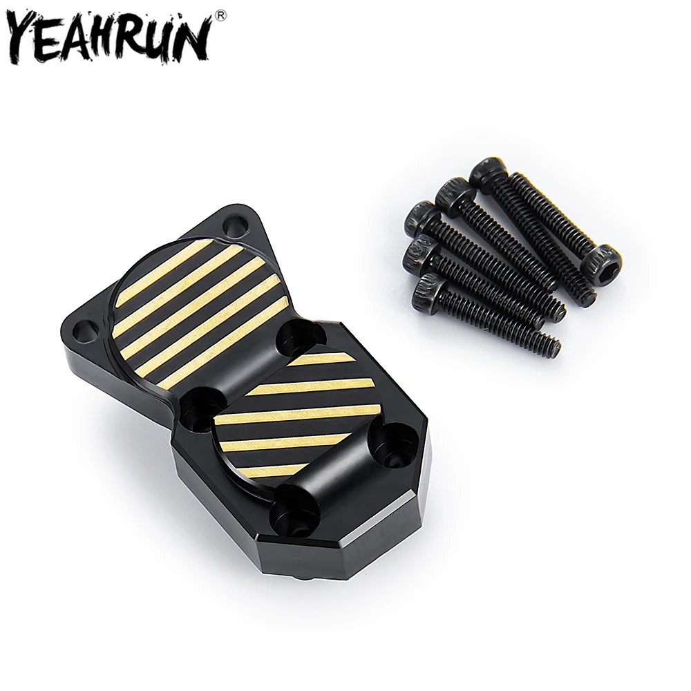 

YEAHRUN Black Coating Brass Counterweight Axle Diff Cover For 1/24 Axial SCX24 Deadbolt C10 JLU Gladiator Bronco RC Crawler Car