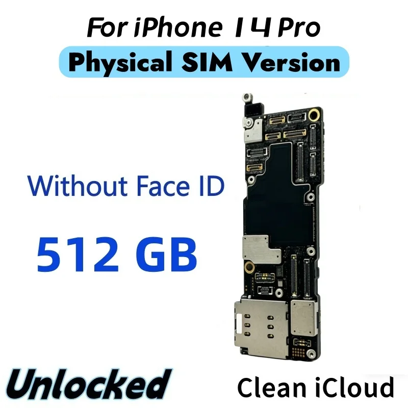 IPhone 14 Pro Max用のロック解除されたマザーボード,ロジックボードの