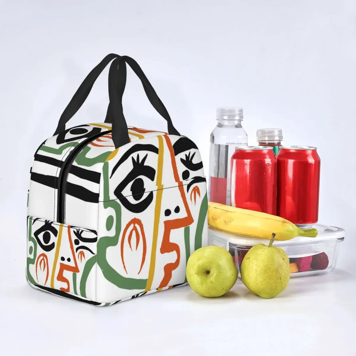 Picasso Lunch Bag Portable Insulated Oxford Cooler Art Thermal Cold Food Travel Lunch Box for Women Girl