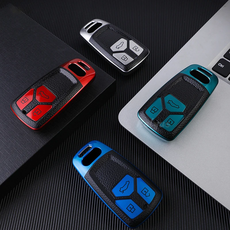 

Car Key Case for Audi A4 B9 Q5 A6 A5 8S 8W Q7 4M S4 S5 S7 TT TTS TFSI RS Tpu Key Cover Protector Shell Fob Car Accessories
