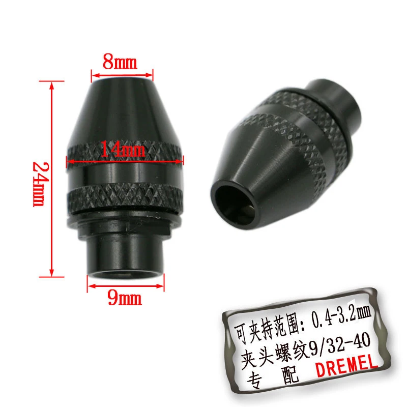 Mini-Universalbohrfutter aus Messing mit drei Klauen, elektrisches Schleiffutter, Mutter, Sandwich