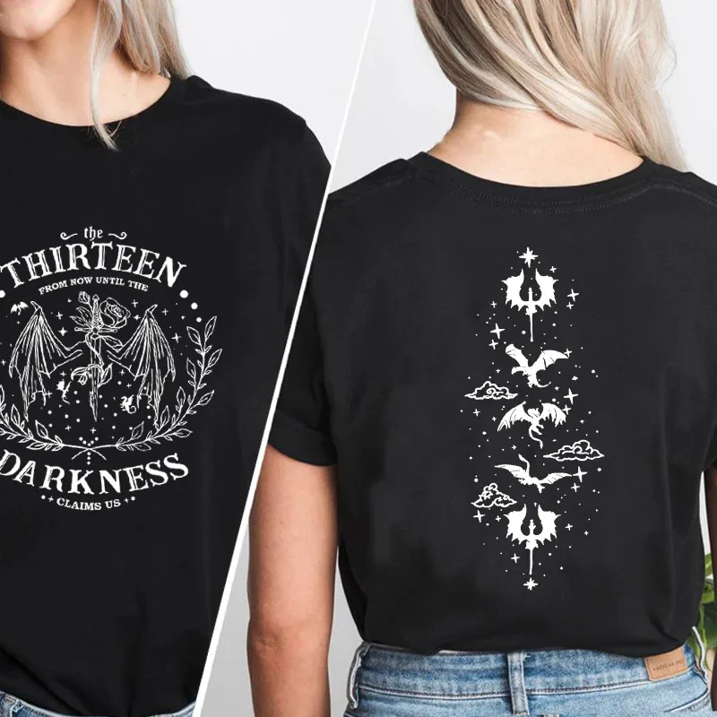 

Terrasen Home of The Stag T-shirt Women Cotton Short Sleeve Throne of Glass Merch Tshirt Sarah J Maas Bookish ACOTAR Tee Shirt