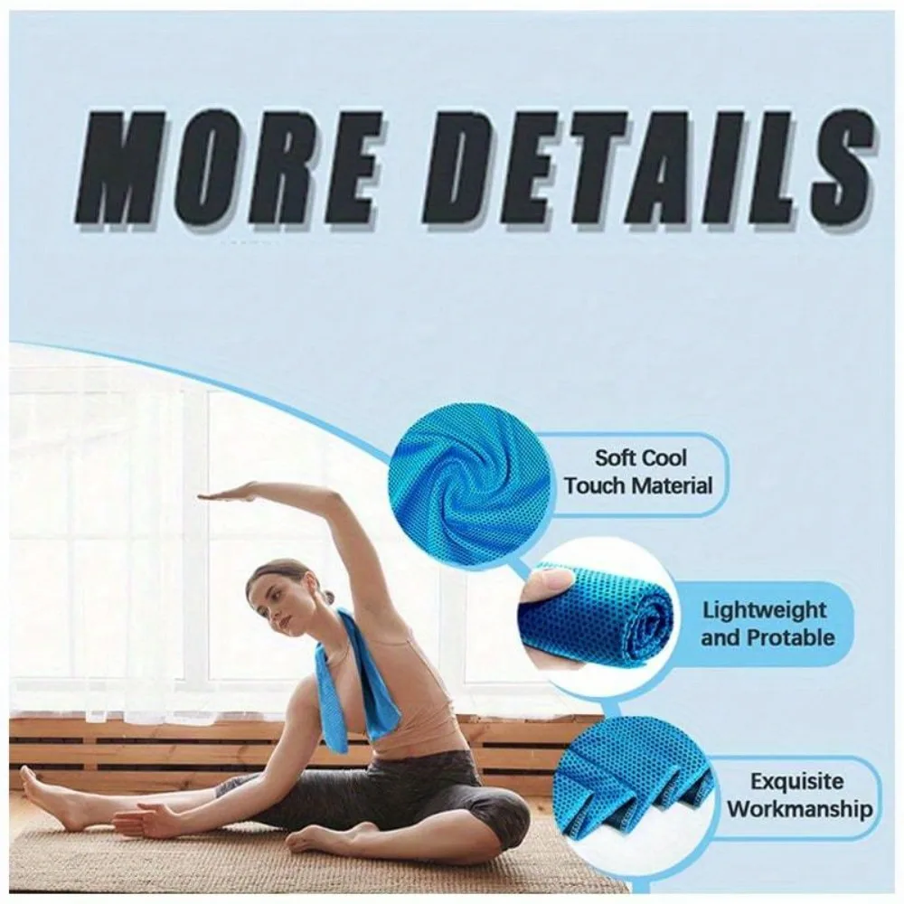 4-Piece Set of Randomly Colored Outdoor Sports Cooling Towels, Summer Cooling Towels, Outdoor Sports Towels, Sweat-Wiping Towels, Ice-Cold Towels, Quick-Drying Sweat Towels, Ice-Cold Ice Towels