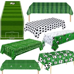 Soccer Party Table Runner Decors Football Disposable Table Cover Soccer Plastic Tablecloth Soccer Themed Birthday Party Decor