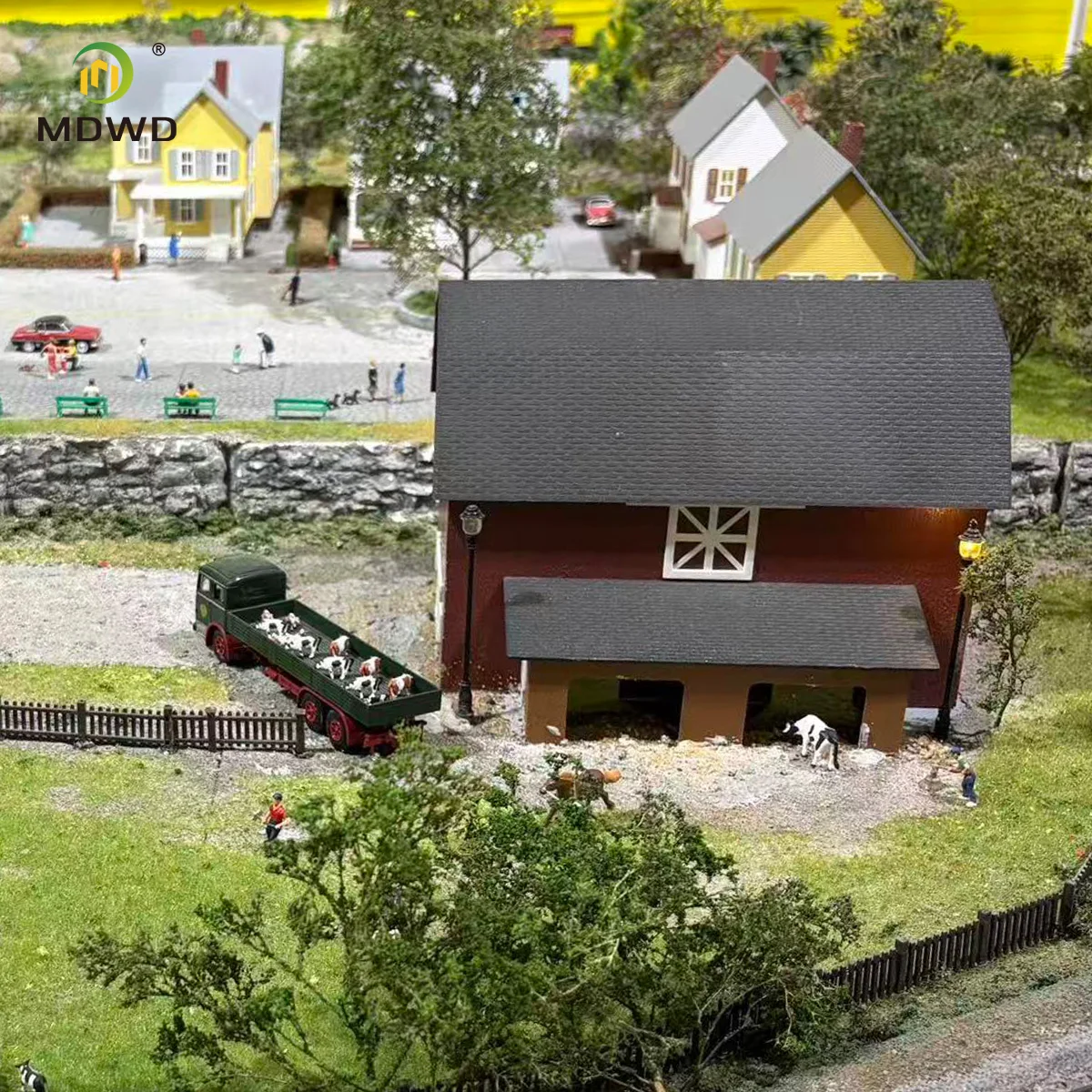 Modelo em Escala HO para Montagem de Cena Arquitetônica, Silo de Grãos de Plástico para Diorama DIY