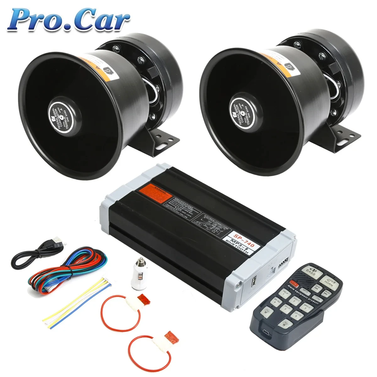 

Car alarm wireless speaker MP3 Bluetooth promotional car 12v 400w siren car alarm ambulance horn
