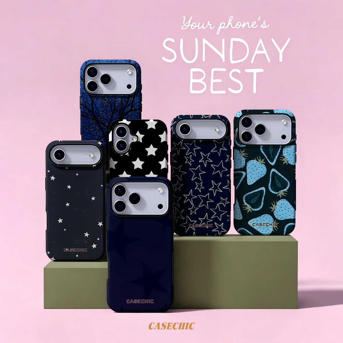 Midnight Star Cluster For Samsung Galaxy S26 S25 S24 A56 A36 Phone Case Double-Layer Protection Cover for Women Girl CaseChic