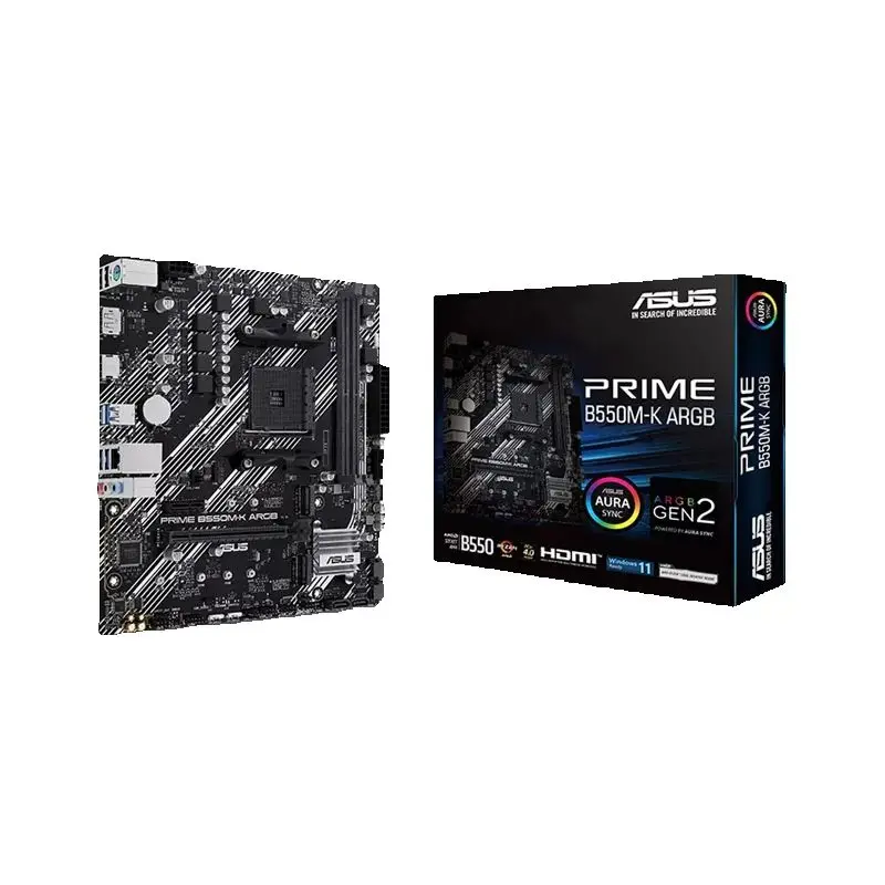اللوحة الأم ASUS الجديدة PRIME B550M K ARGB AMD B550 micro-ATX مع مقبس AM4، تدعم AMD Ryzen ™ سلسلة 5000 #2