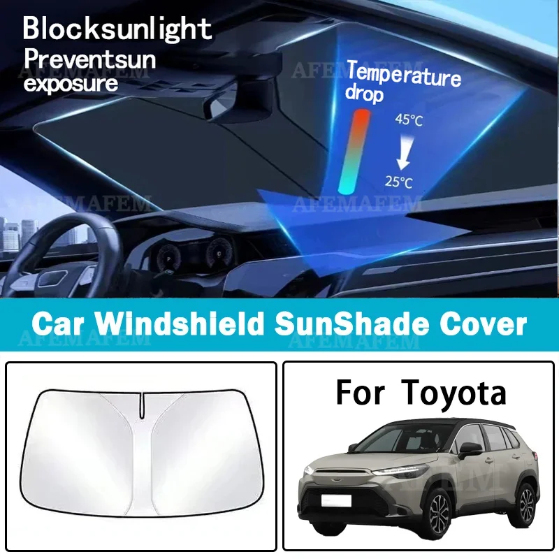 For Toyota Rongfang RAV4 Camry CHR Corolla Car Sunshade Front Shield Sunscreen Thermal Insulation Parasol Visor