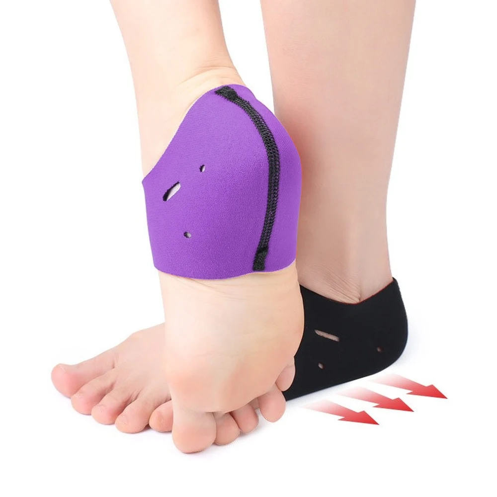 1 par de terapia de fascitis Plantar, envoltura para pie, talón, mangas para aliviar el dolor, calcetines protectores de talón, tobillera, soporte