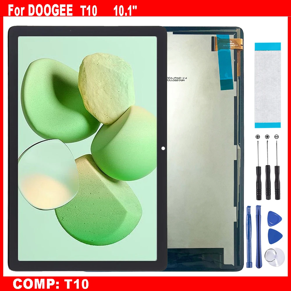 

ЖК-дисплей с сенсорным экраном 10,1 дюйма Для DOOGEE T10, сменные детали для планшетного ПК, дигитайзер сенсорного экрана, инструмент для разборки