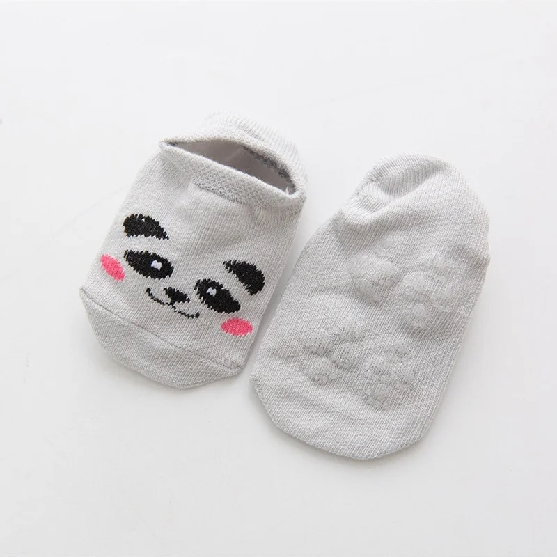 Conjunto de 3 pares/conjunto de meias antiderrapantes com design animal para crianças de 0 a 4 anos de idade