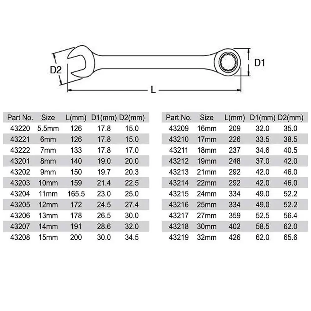 1Pcs New Car Bicycle Repair Tool Ratchet Wrench 8-17mm Metric Ratcheting Socket Spanner Reversible Universal Nut Hand Tool