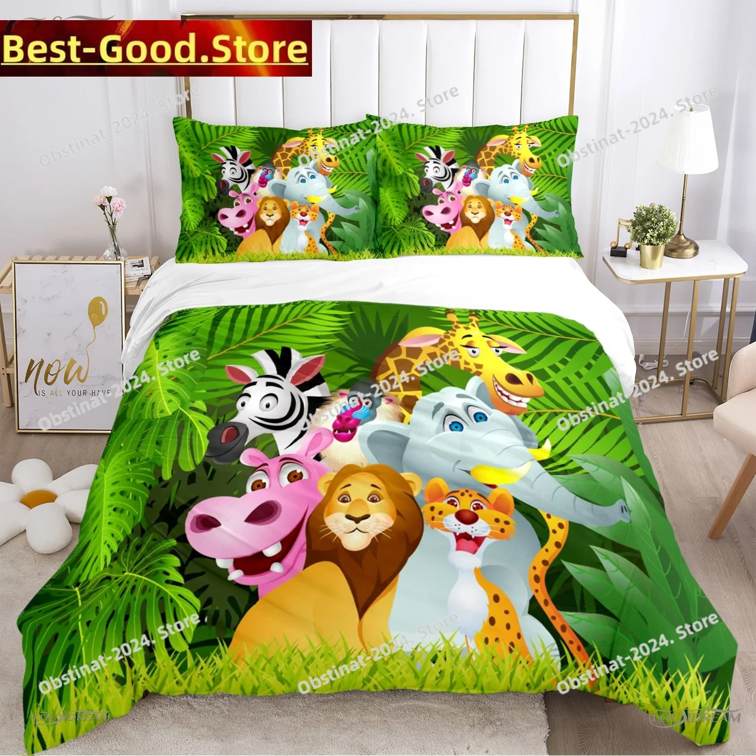 

Jungle Animal Lion All Season Duvet Cover Comforter Bedding sets Soft Quilt Cover and Pillowcases Teens SingleDoubleQueenKing