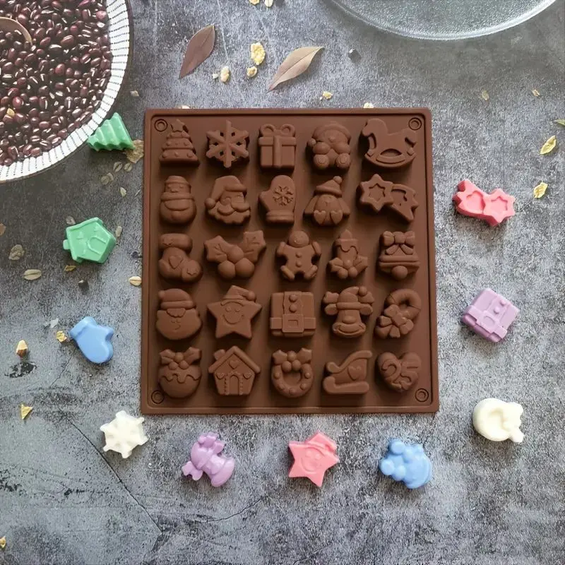 1pc Non-Stick Christmas Chocolate Mold - 25 Cavities for Delicious Xmas Treats Christmas Handicrafts