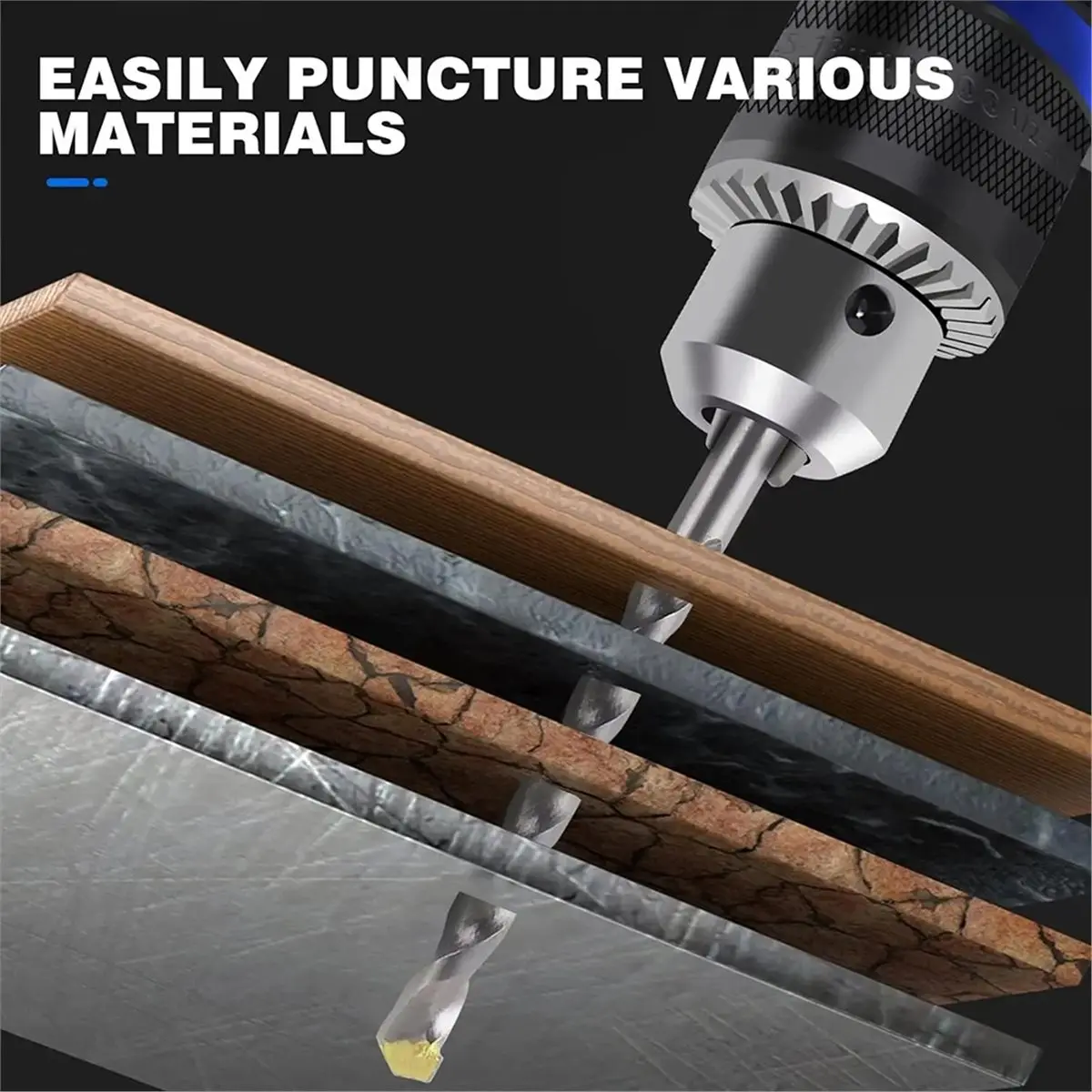 Promotional-Rotary Hammer Drill 850W, 240V Corded Electric for Wood, Metal, Concrete, 3000rpm Variable Speed US Plug