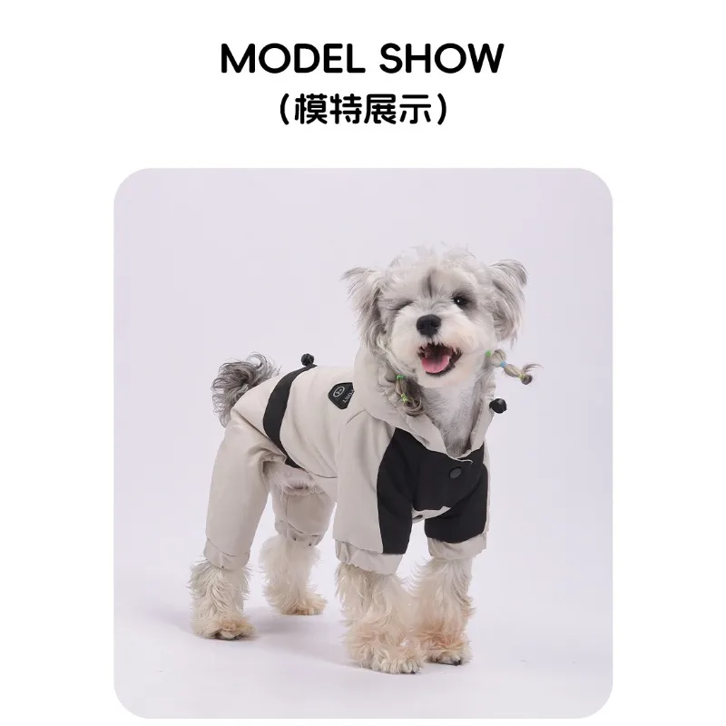 Winter pet cotton clothes dog clothes autumn and winter imitation down jacket teddy cotton clothes thickened jacket, 1 piece