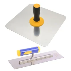 Tabla de mortero con acabado de aluminio, herramienta de mano para construcción de placa de soporte de barro, 2 piezas