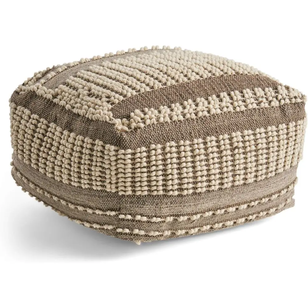 

Большое кресло-мешок в богемном стиле, из шерсти и хлопка, идеально подходит для гостиных и спален, коричневый и цвет слоновой кости