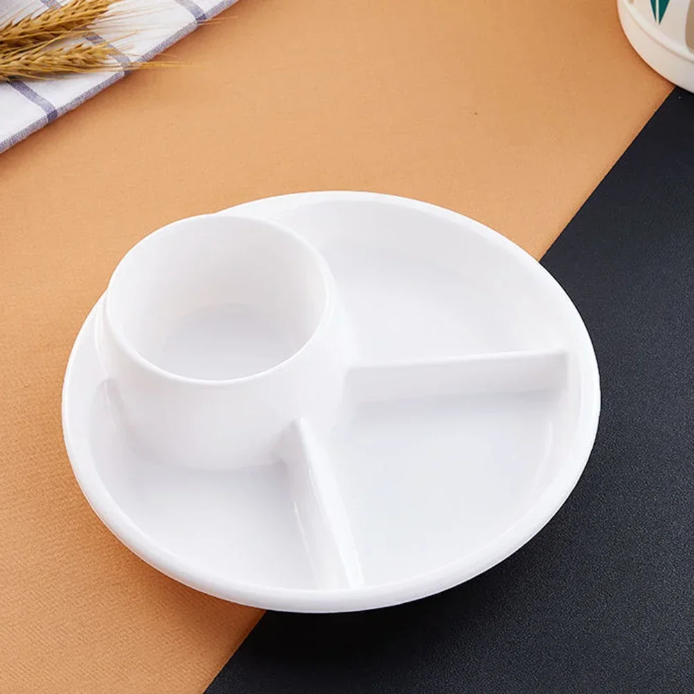 Breakfast Plate Dividing Plate Fat Loss Plate Separation Plastic Plate Slimming Meal Quantitative Plate Four Grids For Home