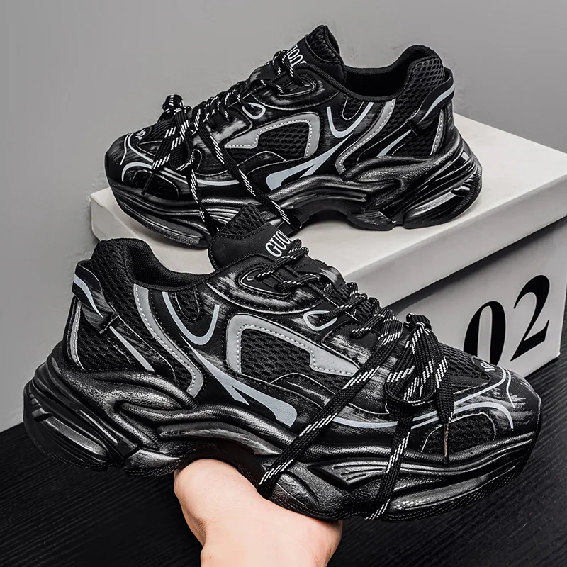 

Мужские кроссовки на платформе с увеличенной высотой, модные, трендовые, молодежные, повседневные, спортивные, весна-осень 2026