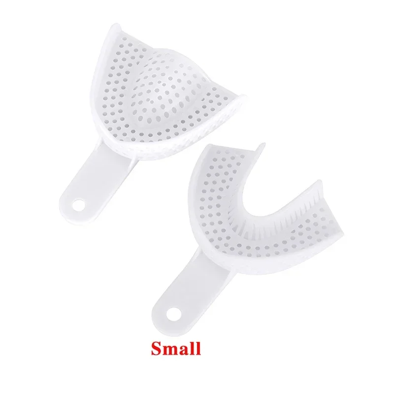 

2Pcs/set Disposable Dental Impression Plastic Tray Dental Impression Plastic Tray Teeth Holder Oral Care Tools