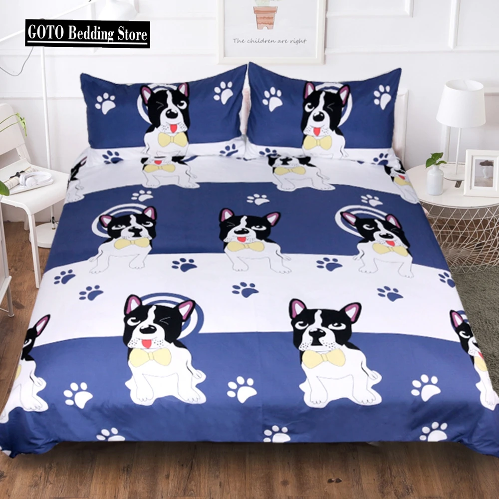 

Bed Linens 3d California King Bedding Sets Dachshund Bed Comforter Luxury Bedding Duvet-set Blue Pug-dog Duvet Cover Pillowcases