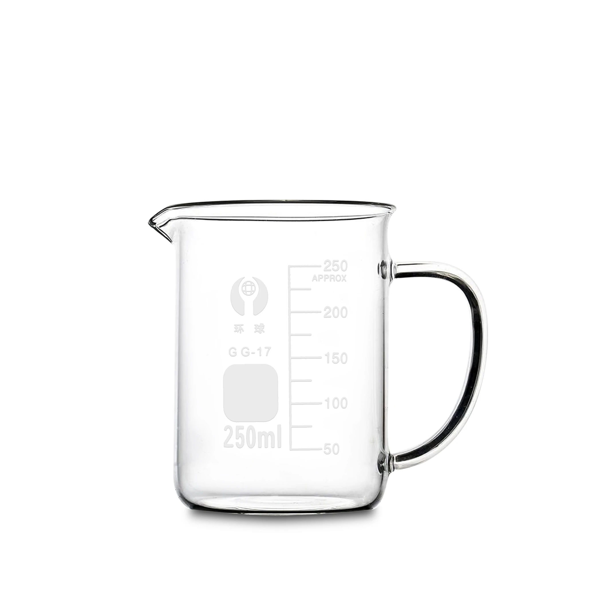 Kinds Heat Resistant Glass Beaker Graduated Measuring Cup Jug Scale Cooking Container for Baking Liquid Pour Spout Laboratory