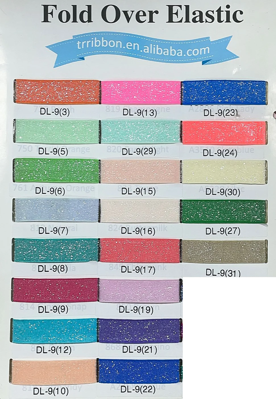 5/8'' 16mm Frosted Glitter Elastic Bling Bling Ribbon For Headband Hair Accessories DIY Apparel Sewing Accessory