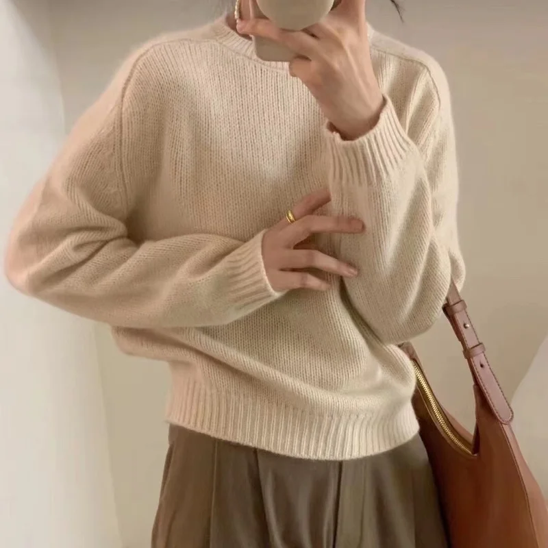 WinvyNee Women’s Sweaters Cashmere Merino Wool Causal Pullovers O Neck Solid Casual Knitted Tops Autumn Winter Clothes A1114002