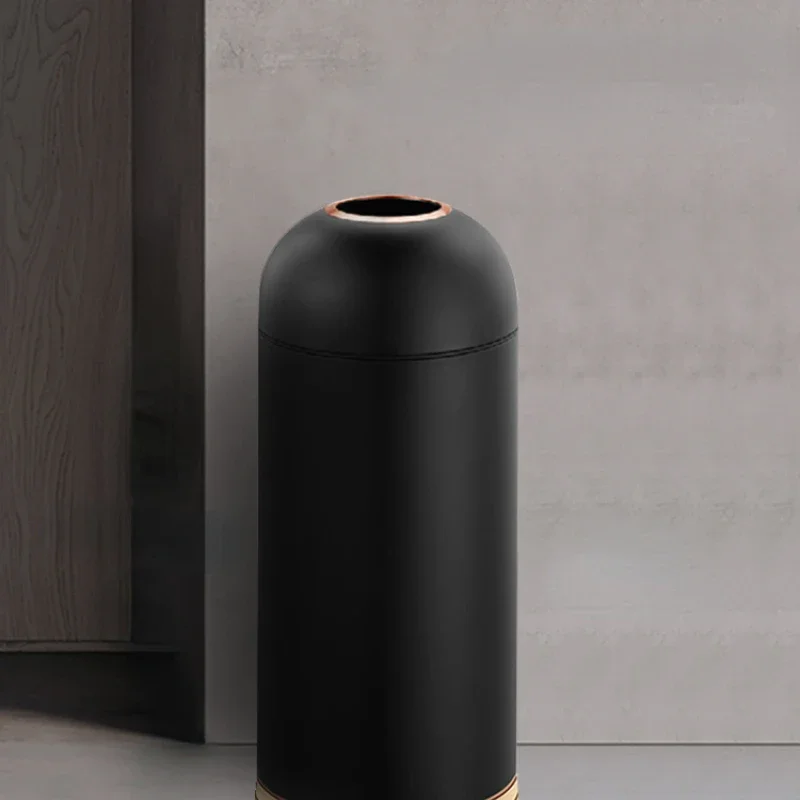 12Bullet Trash Can Stainless Steel Large Commercial Large Capacity round Open Direct Shot