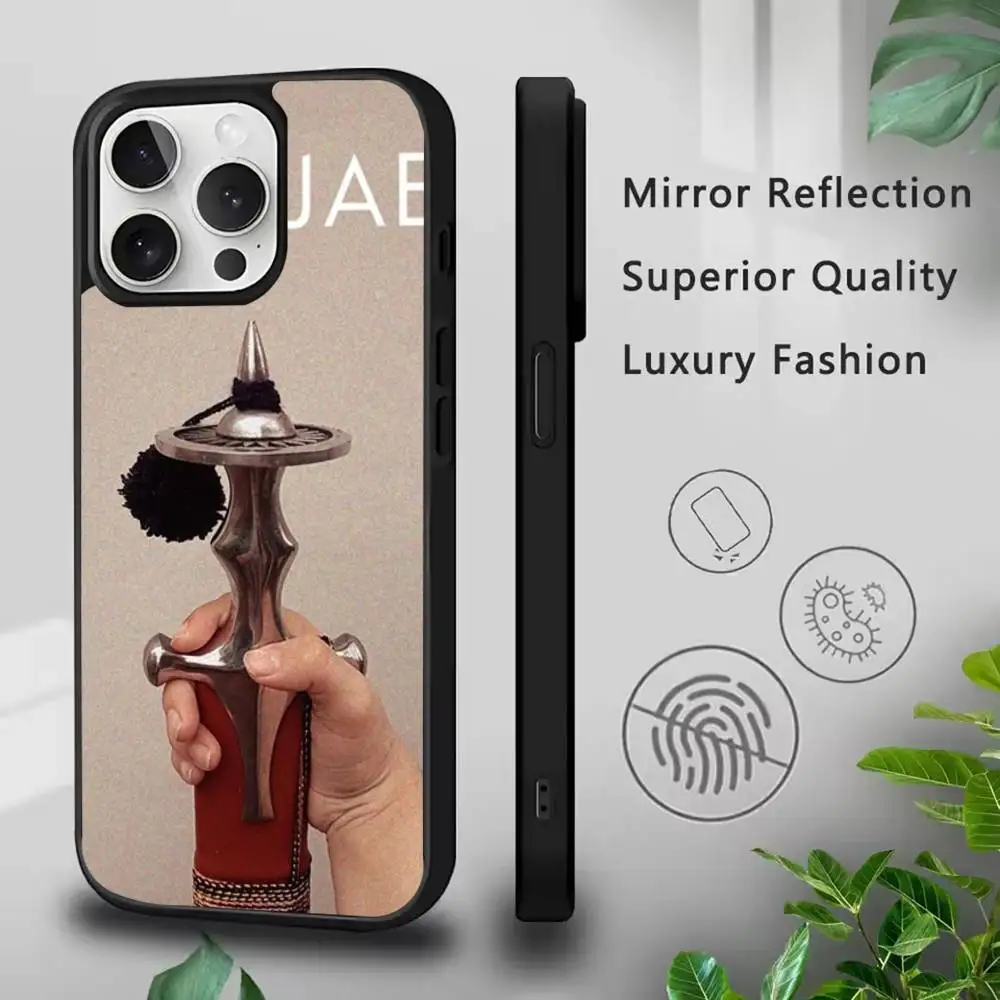 Schilderen Punjab Kaart Telefoonhoesje voor iPhone 17,16,15,14,13,12,11,Pro,Max,Plus,Mini,SE4,E Magnetisch Magsafe Draadloos opladen