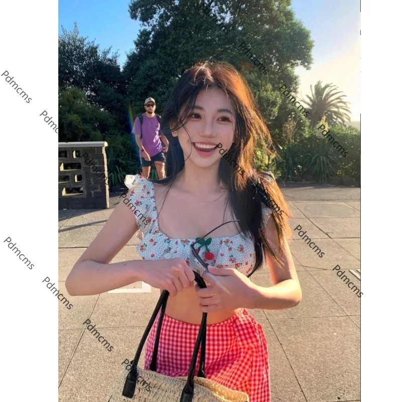 

2025 новый купальник женский, модель горячих источников, ретро, тонкий, сексуальный, чистое желание, бикини, красивый, приморский, сплит-остров, отпуск