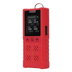 Portable Explosion Proof 4-in-1 Gas Detector ATEX Certified Multi Gas Monitor for O2 H2S CO LEL, Industrial Gas Leak Detector