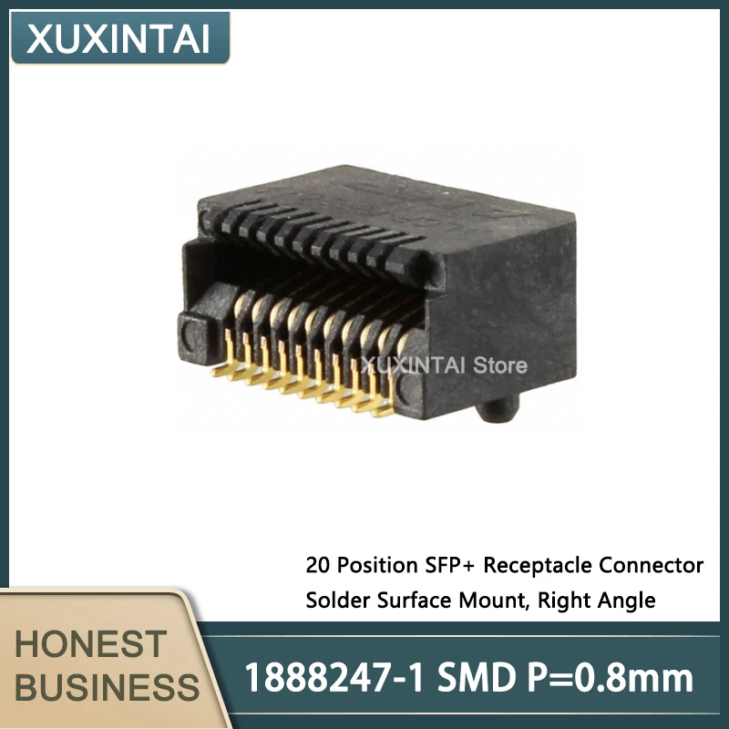 10 قطعة/الوحدة جديد الأصلي 1888247 -1 1888247   20 موقف SFP + وعاء موصل لحام سطح جبل، الزاوية اليمنى